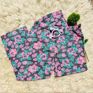 🌸 Floral Drawribbon Sleep Bottoms